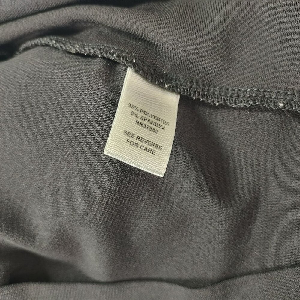 Cato Womens Black A Line Midi Skirt Size Large Stretch Knit Casual Work Travel - Picture 3 of 7